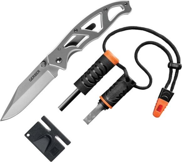 Gerber Paraframe combo set de camping 3 piese (cuțit, amnar, ascuțitor)