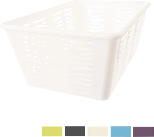 Coș de depozitare din plastic Zebra 36,4 × 25 × 14,5 cm (mix de culori)