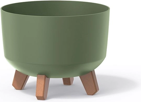 Ghiveci pe picioare Gracia Standard 20 cm – verde pământiu