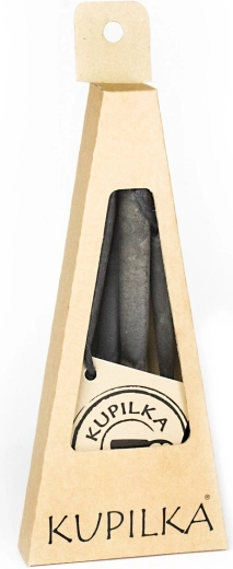 Tacamuri de camping Kupilka Black – furculiță, cuțit, lingură și linguriță de ceai în ambalaj cadou