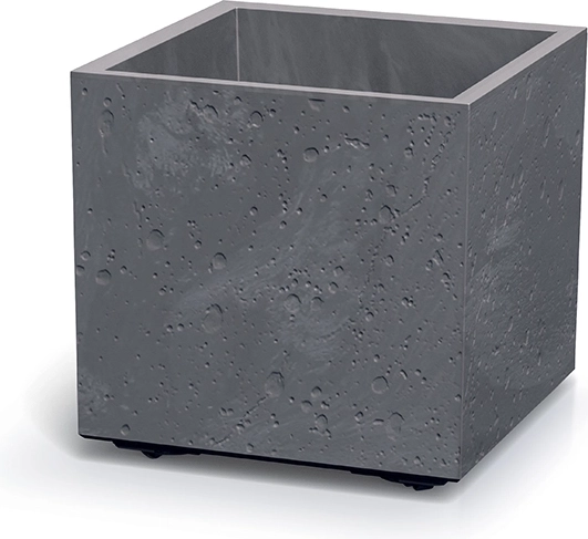 Ghiveci Sierra Square cu efect de beton 28,8 × 28,8 cm, marengo