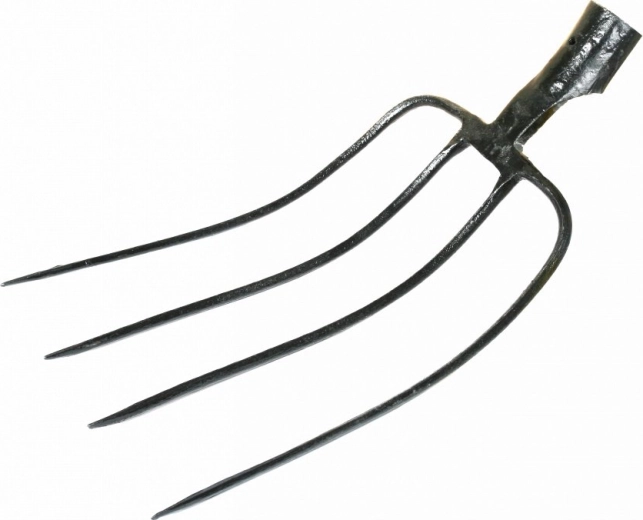 Furcă forjată cu 4 dinți fără coadă