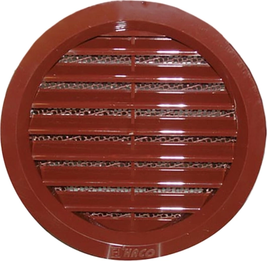 Grilă de ventilație cu plasă, diametru 100 mm – Maro