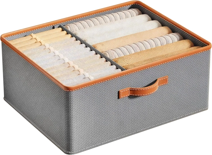 Organizator pliabil pentru sertar XXL 40 × 50 × 20 cm gri - 1 bucată