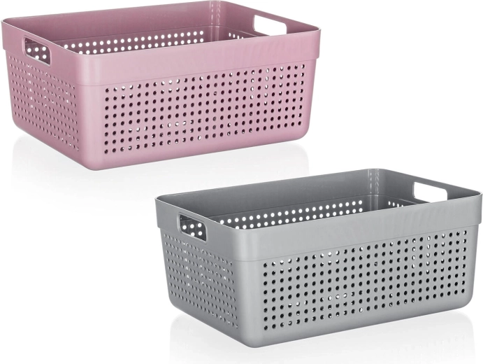 Organizer din plastic TERRA 32,5 × 23,5 × 14 cm – mix de culori