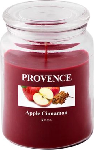 Lumânare parfumată în pahar măr și scorțișoară PROVENCE 95 de ore