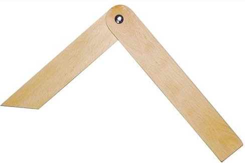 Echer de trasare din lemn 270 mm din lemn de fag