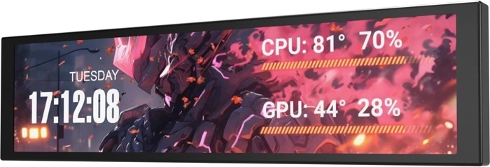 DarkFlash V92 monitor IPS de 9,2 inci, negru