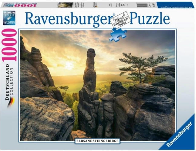 Puzzle Arenitele Elbei la răsărit 1000 de piese RAVENSBURGER