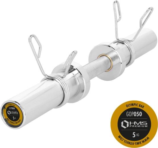 Bară olimpică pentru o singură mână HMS 50 cm, 5 kg