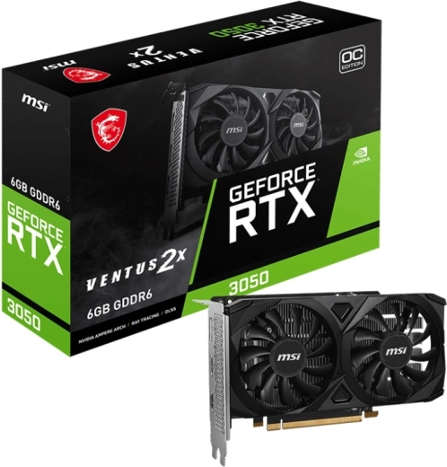 Placă video NVIDIA GeForce RTX 3050 Ventus 2X E 6GB OC