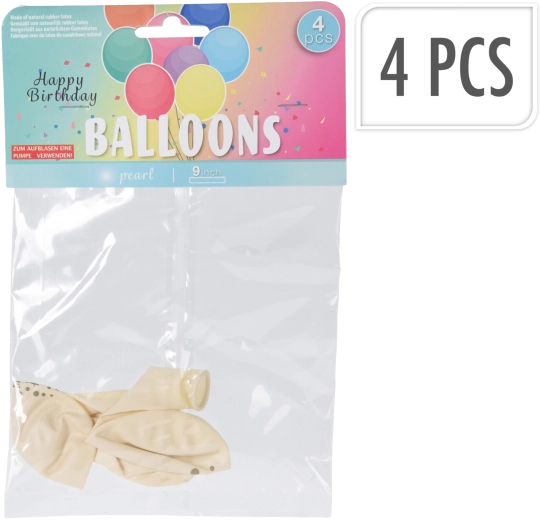 Baloane din latex Happy Birthday, 4 buc.