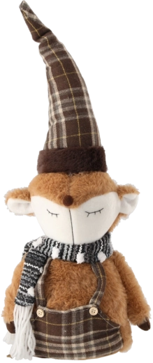 Vulpe de Crăciun 53 cm – decorațiune așezată