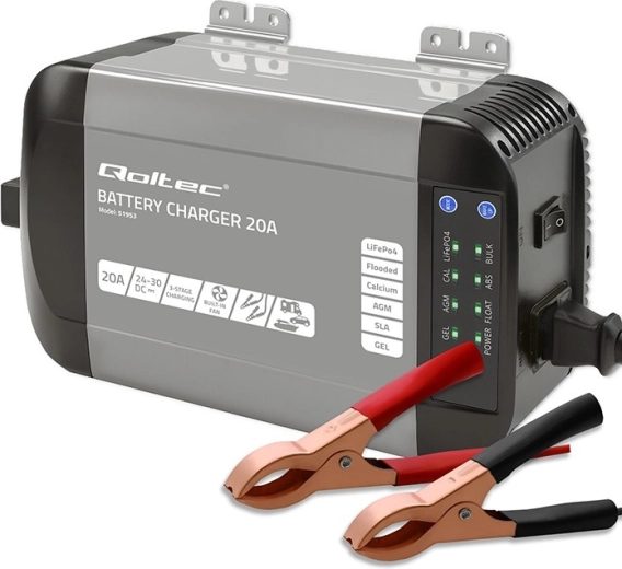 Încărcător inteligent Monolith pentru baterii LiFePO4, AGM, GEL și SLA, 20 A, 24 V