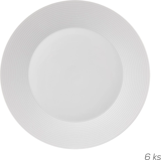 Farfurie întinsă Mona cu linie fină 27 cm, 6 buc