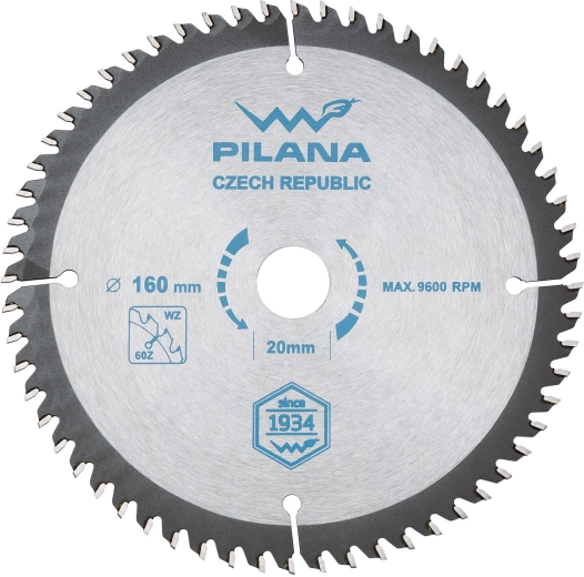 Discuri de ferăstrău PILANA 160 mm, 60 dinți, WZ pentru lemn