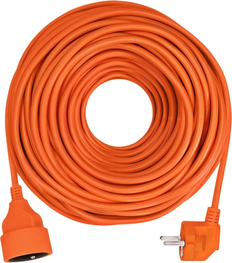 Cablu prelungitor Solight cu cuplă, 1 priză, 40 m, 3 × 1,5 mm², portocaliu
