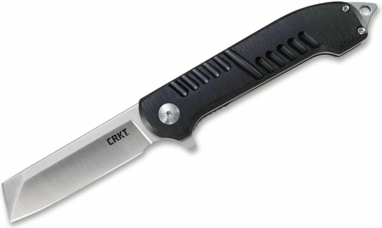 CRKT Razel GT cuțit pliabil negru cu deschidere asistată și spargător de geam