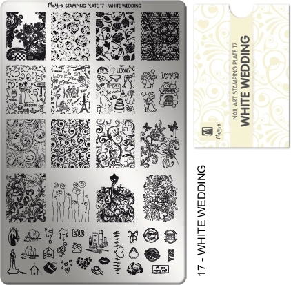 Moyra 17 Wedding – placă profesională de ștampilare pentru unghii