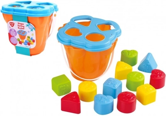 Găleată cu forme din plastic 15x15 cm 12m+