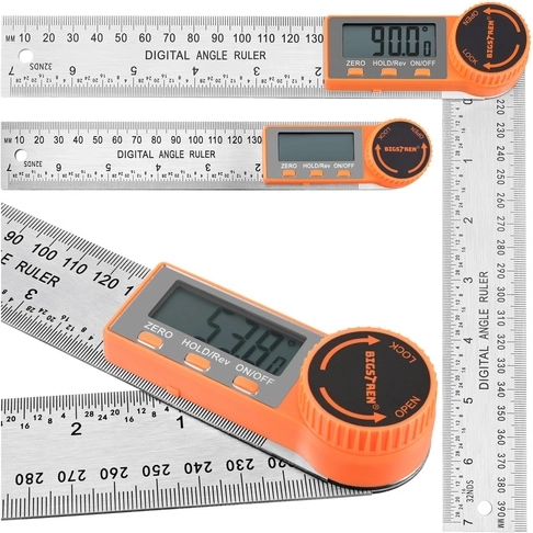 Raportor digital electronic Bigstren 360° cu riglă 200 mm