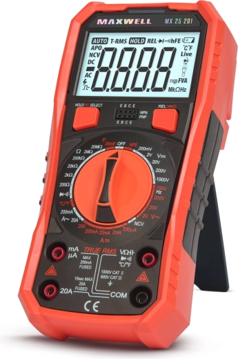 Multimetru digital Maxwell True RMS cu măsurarea temperaturii
