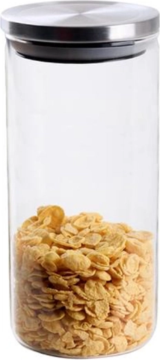 Borcan din sticlă cu capac din inox TORO 1,5 l din sticlă borosilicată