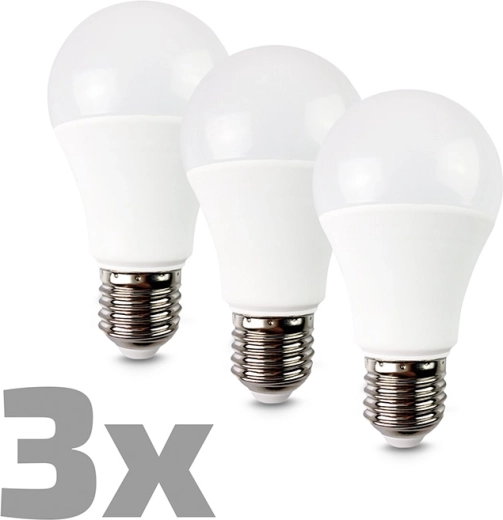 Bec LED Ecolux E27 12 W 3000 K 1080 lm - 3 bucăți