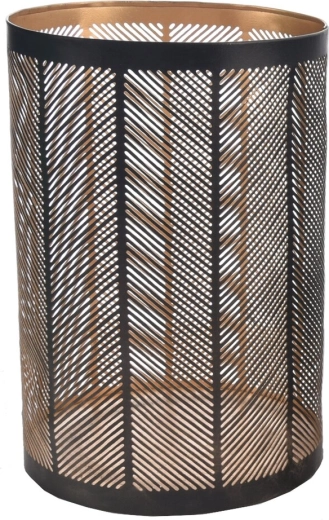 Sfeșnic Line metalic negru-auriu 22 cm