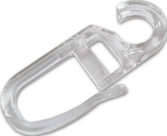 Cârlige pentru perdele transparente, plastic, pachet 10 buc