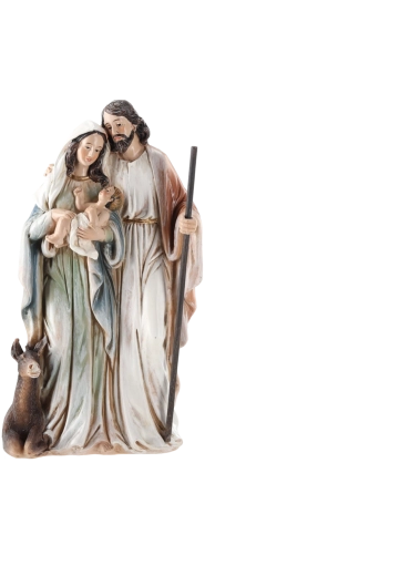 Figurină de iesle de Crăciun Sfânta Familie (Nașterea lui Iisus) - 1 bucată