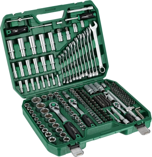 Set de chei tubulare și chei combinate 1/4", 3/8" și 1/2" (219 piese) STALCO