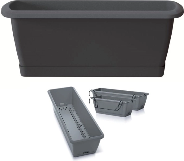 Jardinieră cu sistem de autoirigare și suport 59,3 cm antracit RESPANA EASYCARE