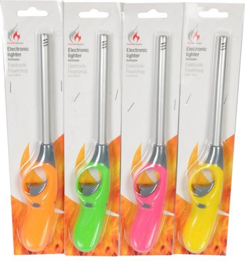 Aprinzător pe gaz 25 cm – aprinzător lung pentru bucătărie și grătar (mix de culori)