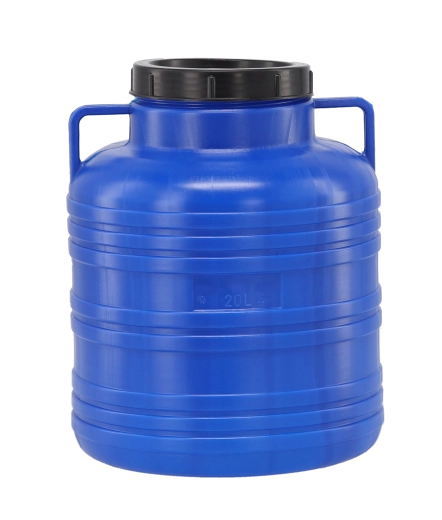 Butoi din plastic 20 l cu capac filetat și mânere laterale