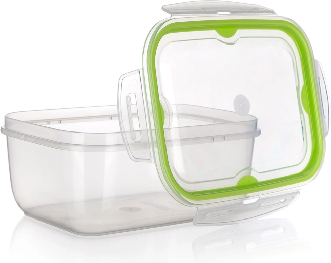 Cutie din plastic pentru alimente Cadenza 4 l cu închidere click, transparentă