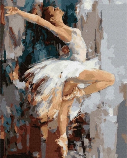 Kecja pictură pe numere balerină în dans 40 × 50 cm