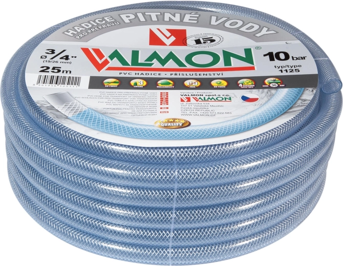 Furtun pentru apă potabilă 1/2" 25 m transparent