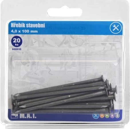 Cuie pentru construcții 100 × 4 mm, 20 buc.