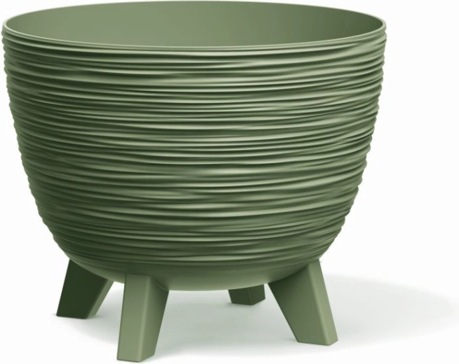Ghiveci Furu Square 39,5 × 39,5 × 75,5 cm, verde pământiu