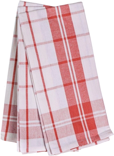 Prosoape de bucătărie Classic 50 × 70 cm, 100% bumbac, roșu-alb (set 3 buc)