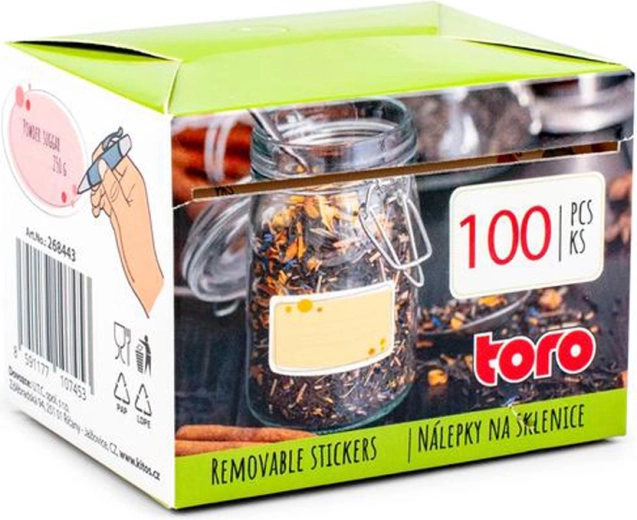 Autocolante universale – 100 buc, 2 tipuri, 6,5 × 4 cm