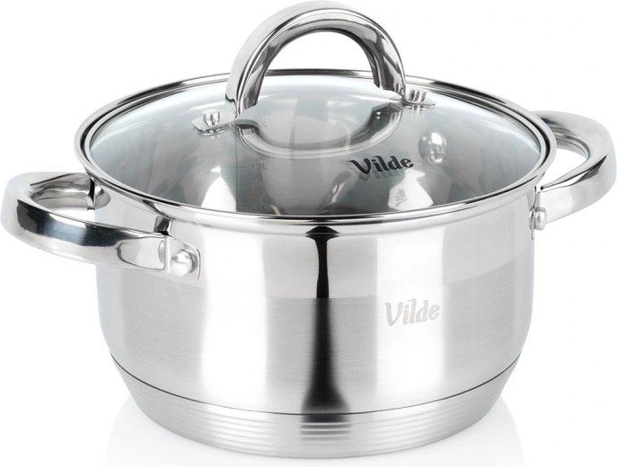 Oală din inox cu capac de sticlă INOXCELLENT 18 cm, 2,5 l