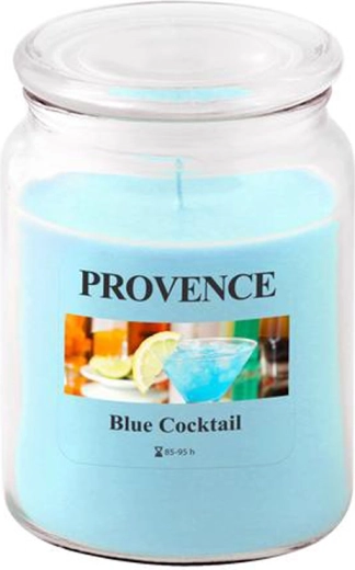 Lumânare parfumată în pahar PROVENCE Blue Cocktail 95 de ore