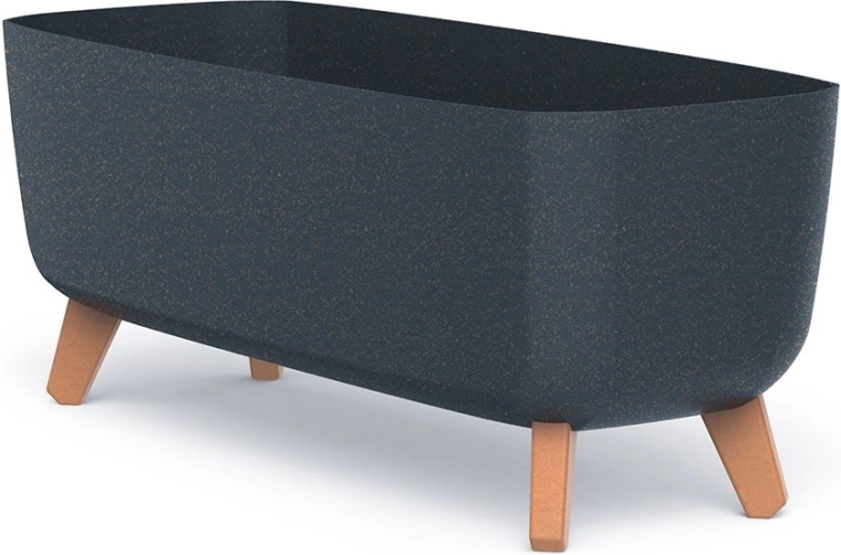 Ghiveci cu picioare Gracia Case Eco Wood 58 cm antracit