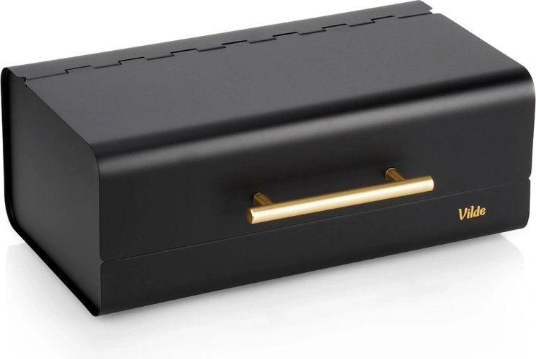 Cutie de pâine metalică neagră 36 × 23 × 14,5 cm Vilde