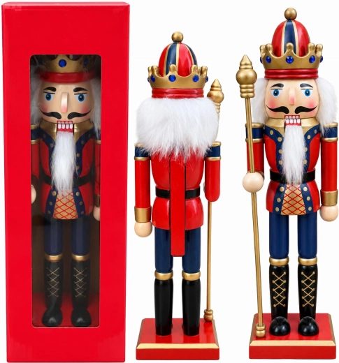Figurină de Crăciun din lemn, nutcracker, 30 cm