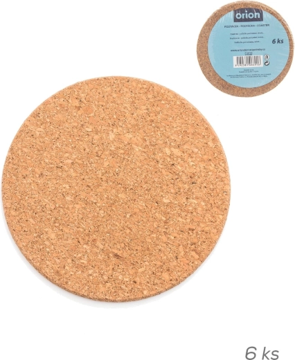 Suporturi din plută pentru pahare și căni 9,5 cm, 6 buc.
