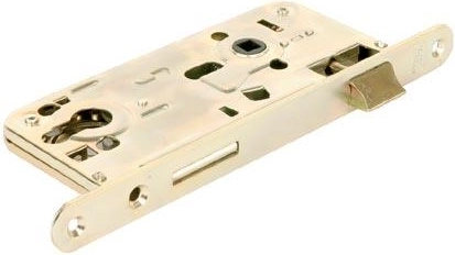 Broască încastrată de siguranță pentru cilindru K102, 90/80, reversibilă, zinc alb