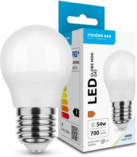 Bec LED Globe Mini G45 7 W E27 alb rece 700 lm